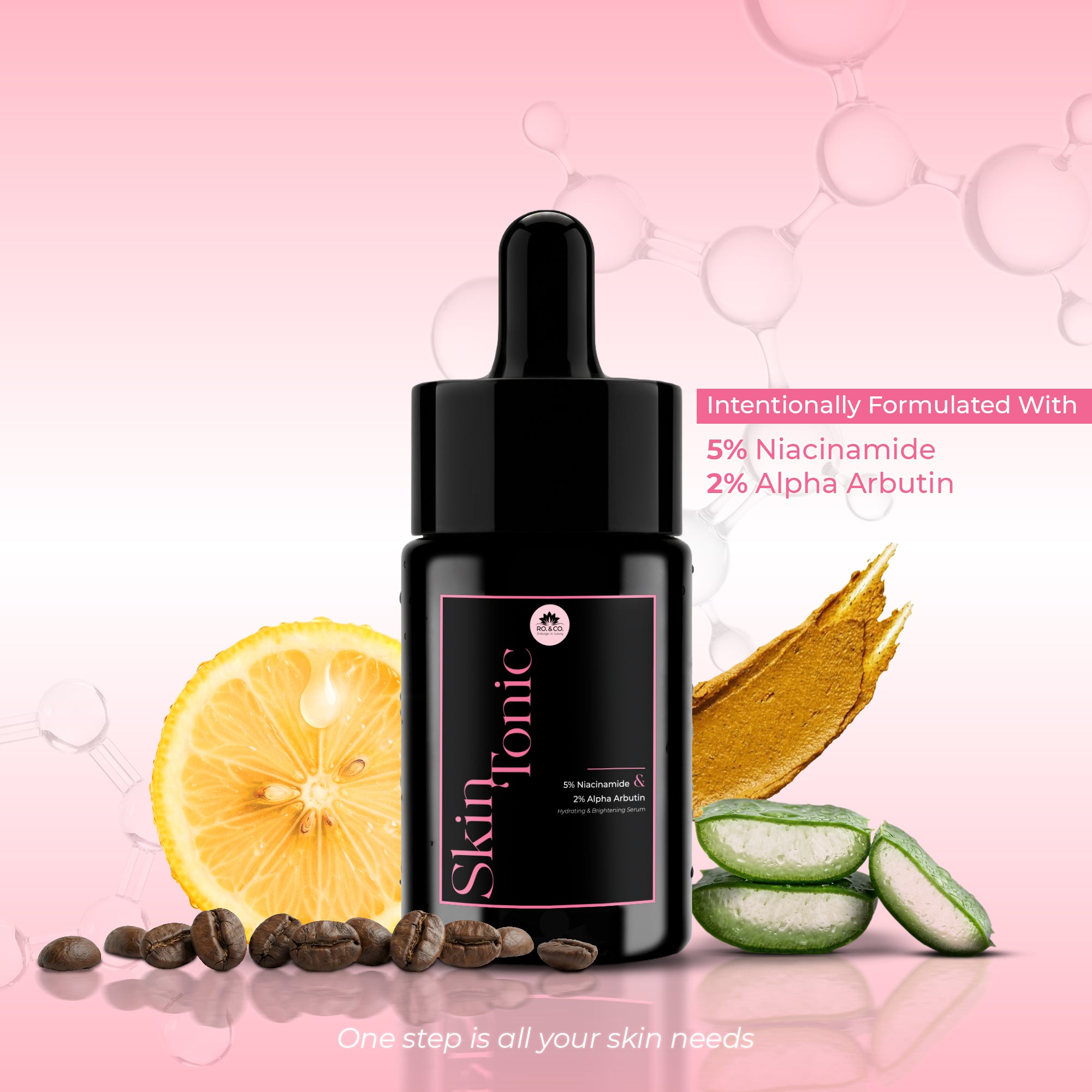 Skin Tonic Face Serum -  Enriched with 5% Niacinamide and 2% Alpha Arbutin