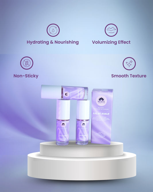 Lilac Halo Lip Gloss- Ultra Shine Lip Gloss with Hyaluronic Acid