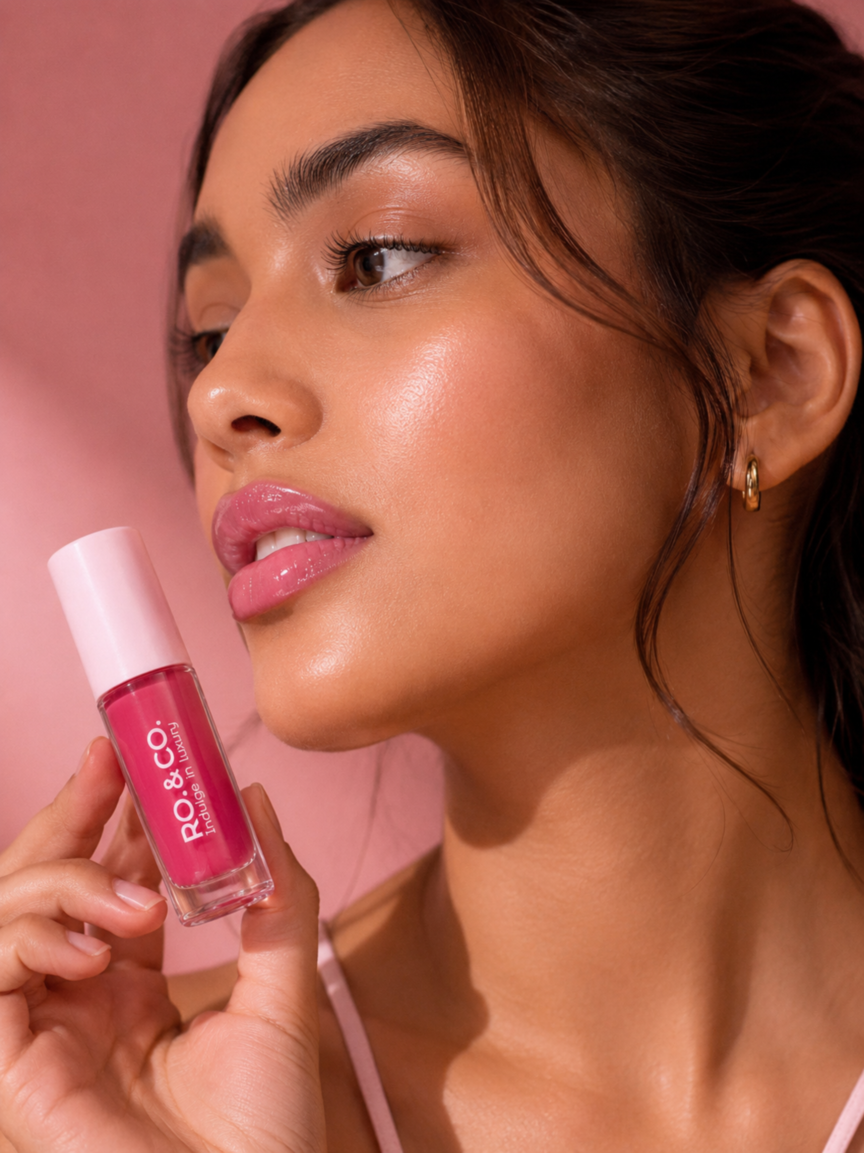 Pink Nectar Lip Gloss- Ultra Shine Lip Gloss with Hyaluronic Acid