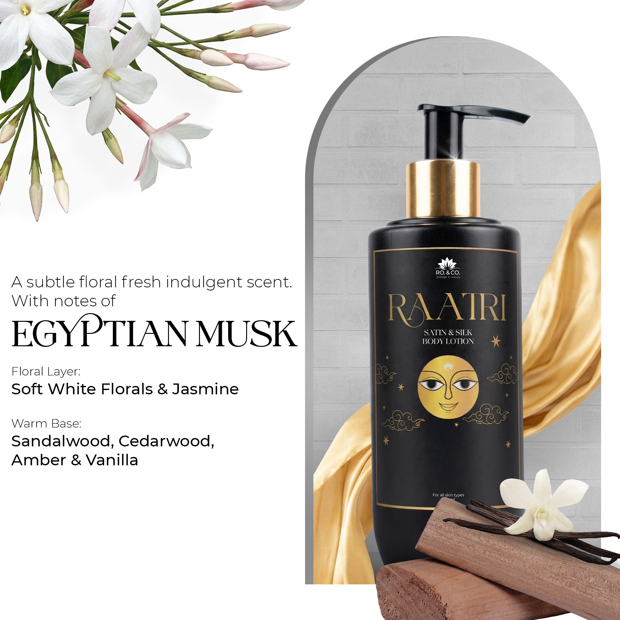 Raatri - Satin and Silk Body Lotion
